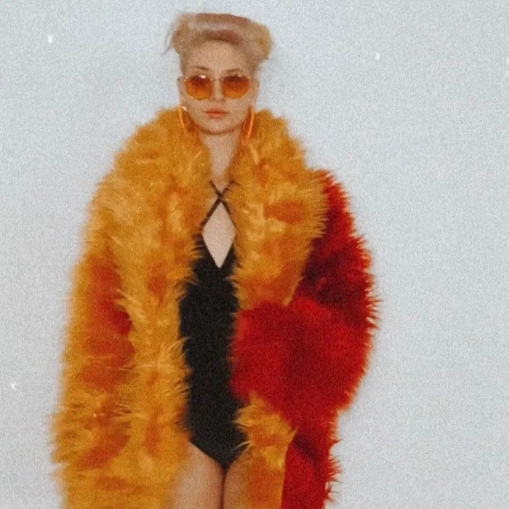 Groovy two-tone fur coat - Picture 1 of 9